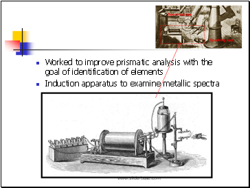 Worked to improve prismatic analysis with the goal of identification of elements