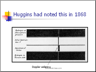 Huggins had noted this in 1868
