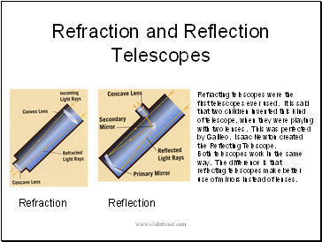 Refraction and Reflection Telescopes