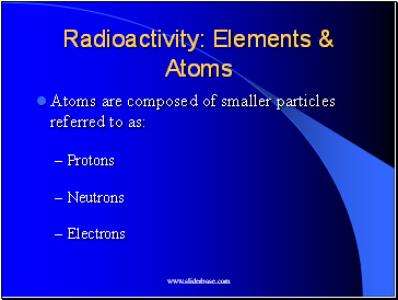 Radioactivity: Elements & Atoms