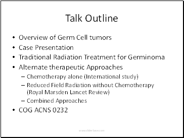 Talk Outline