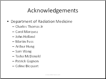 Acknowledgements