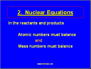 Nuclear Equations