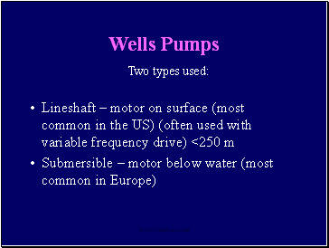 Wells Pumps
