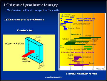 1 Origins of geothermal energy Mechanisms of heat transport in the earth