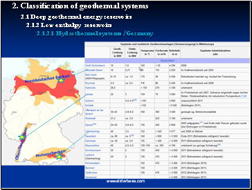 2. Classification of geothermal systems