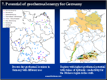 7. Potential of geothermal energy for Germany