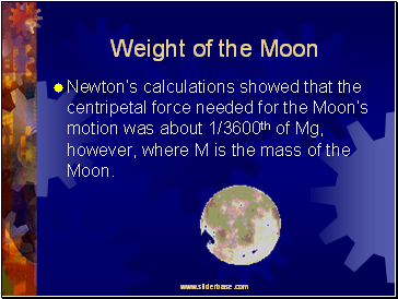 Weight of the Moon