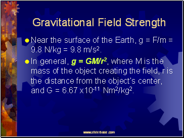 Gravitational Field Strength