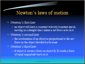 Newton’s laws of motion