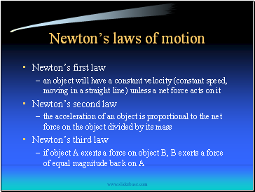 Newtons laws of motion