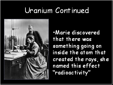 Uranium Continued