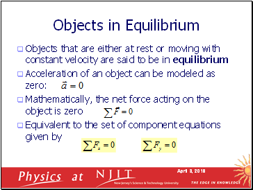 Objects in Equilibrium