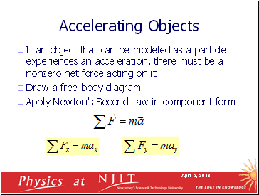Accelerating Objects