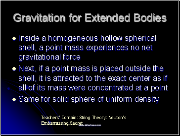Gravitation for Extended Bodies