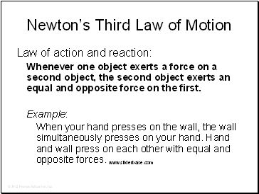 Newtons Third Law of Motion