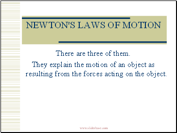 Newton's laws of motion