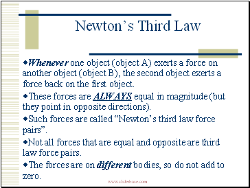 Newtons Third Law