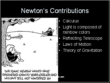 Newtons Contributions