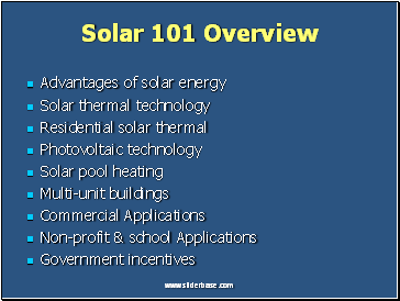Solar 101 Overview