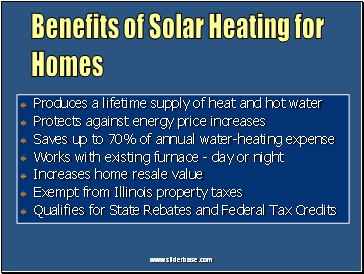 Benefits of Solar Heating for Homes