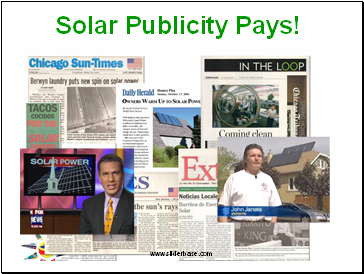 Solar Publicity Pays!