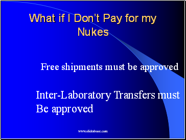 What if I Don’t Pay for my Nukes