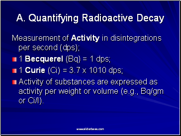 A. Quantifying Radioactive Decay