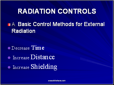 RADIATION CONTROLS