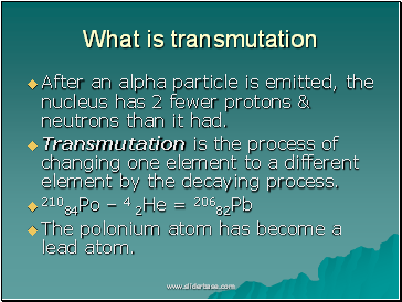 What is transmutation