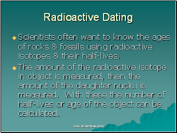 Radioactive Dating