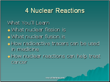 Nuclear Reactions