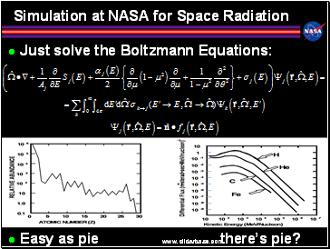 Simulation at NASA for Space Radiation