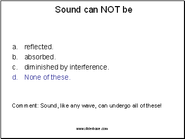 Sound can NOT be