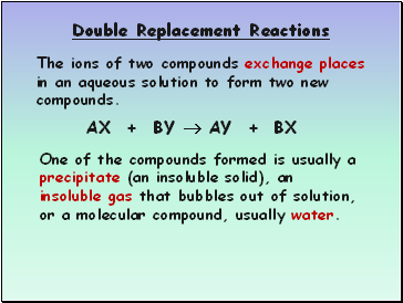 Double Replacement Reactions