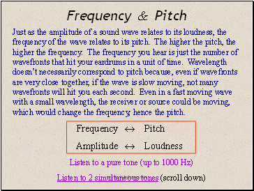 Frequency & Pitch
