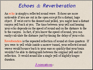 Echoes & Reverberation