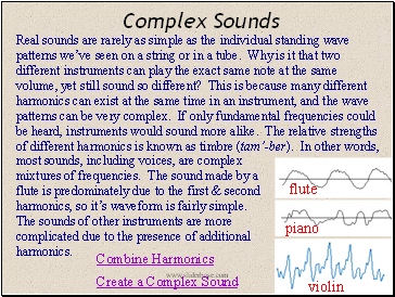 Complex Sounds
