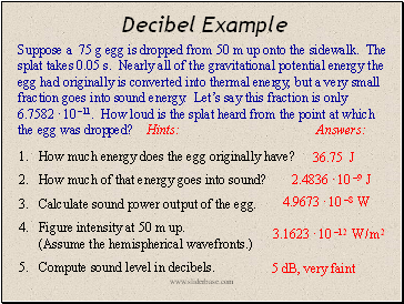 Decibel Example