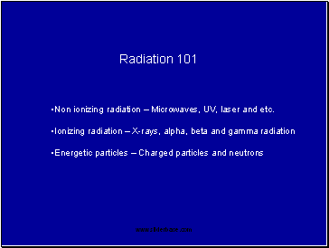 Radiation 101