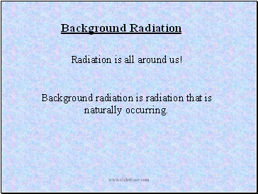 Background Radiation