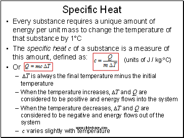 Specific Heat