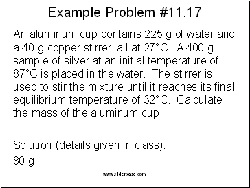 Example Problem #11.17