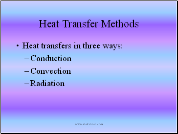 Heat Transfer Methods