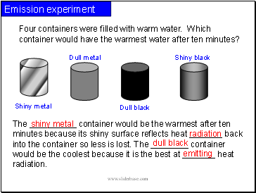 Emission experiment