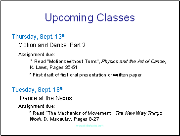 Upcoming Classes