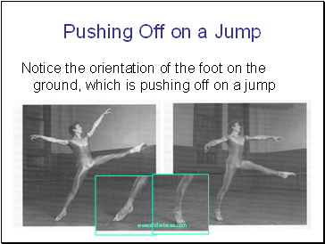 Pushing Off on a Jump