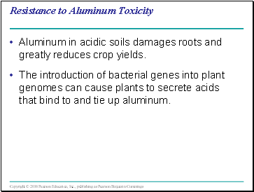 Resistance to Aluminum Toxicity