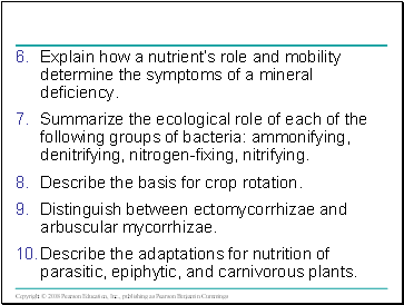 Explain how a nutrients role and mobility determine the symptoms of a mineral deficiency.