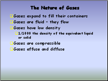 The Nature of Gases